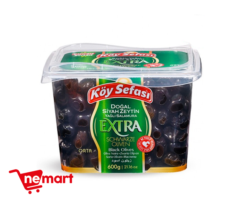 Koy Sefasi Extra Oily Natural Black Olives 600g