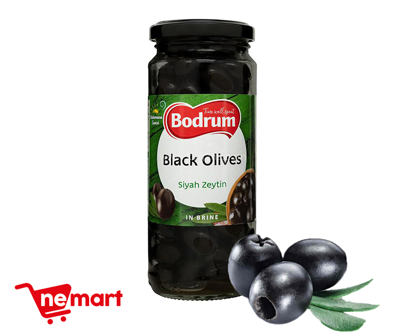 Bodrum Whole Black Olives 680g