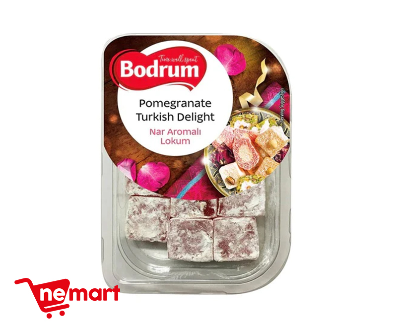 Bodrum Turkish Delight Pomegranate Flavoured 200g