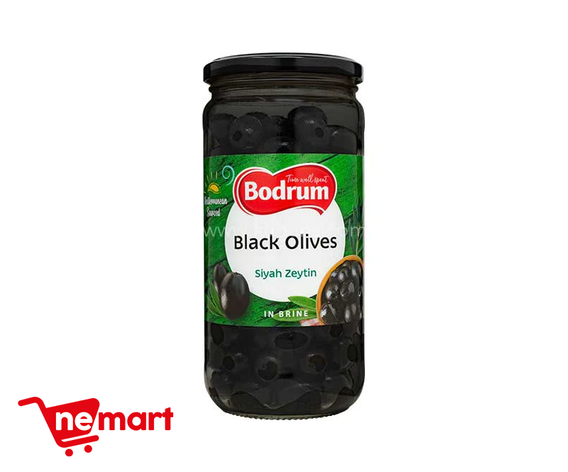 BODRUM OLIVES WHOLE BLACK   320g