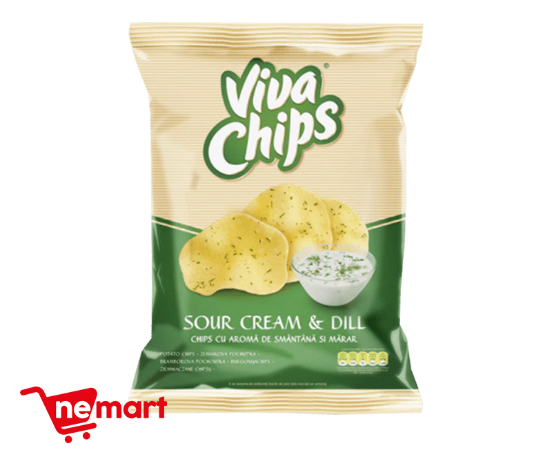 Viva Chips Sour Cream & Dill 100g