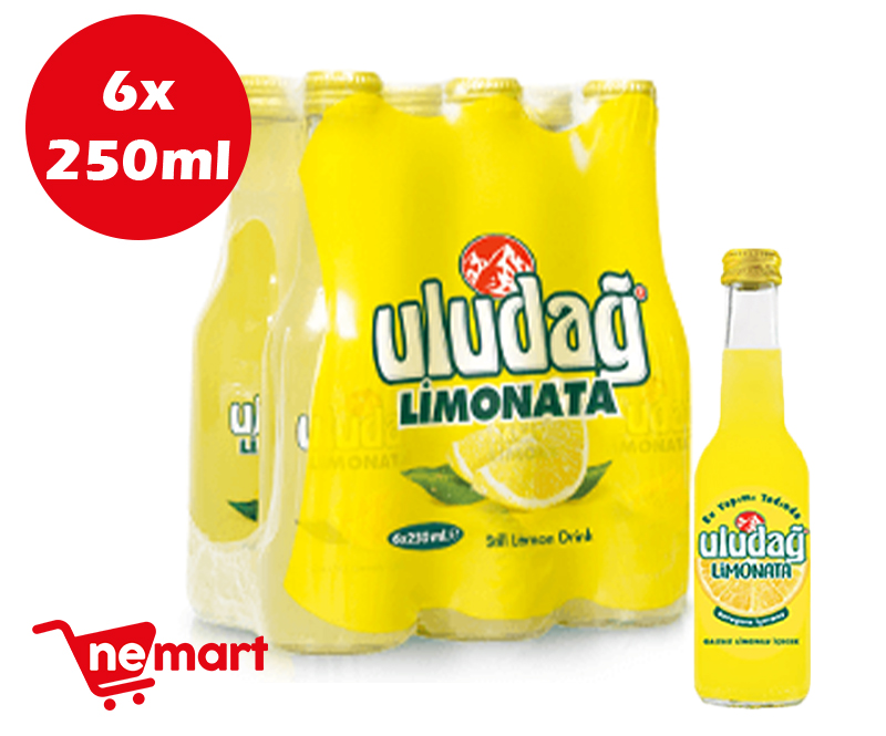 Uludag Limonata Lemonade Pack of 6 250ml