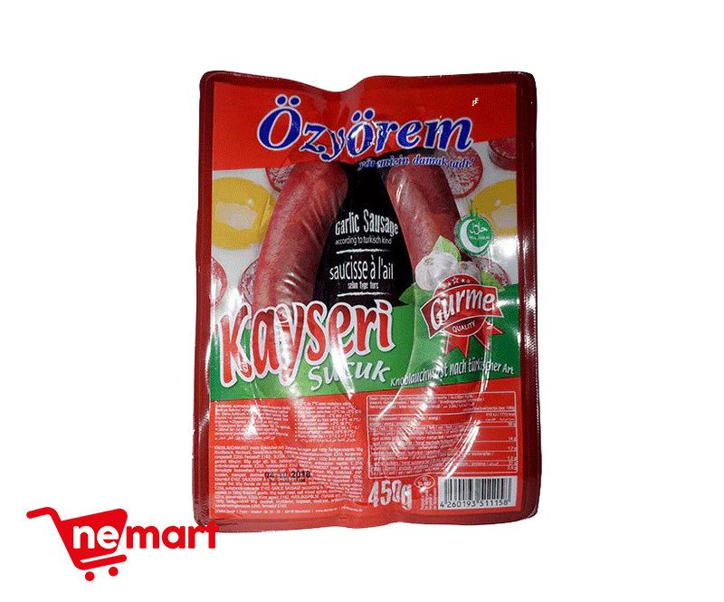 Ozyorem Garlic Turkish Style Kayseri Sucuk 450g