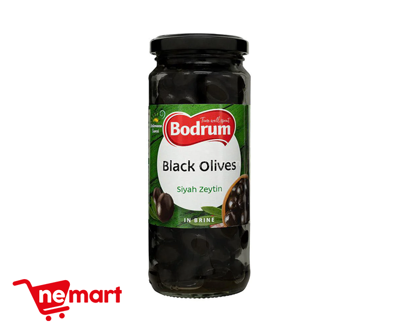 BODRUM OLIVES PITTED BLACK  680G 