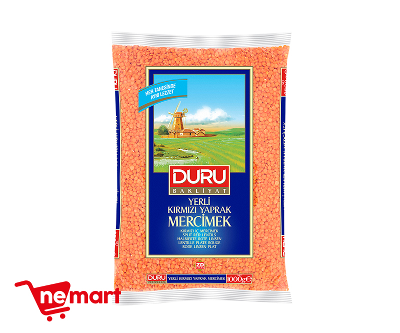 Duru Red Split Lentils / Yerli Kirmizi Yaprak Mercimek 1kg