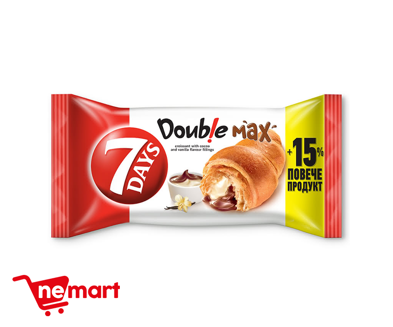 7DAYS NEW DOUBLE MAX CACAO/VANILIA 110G