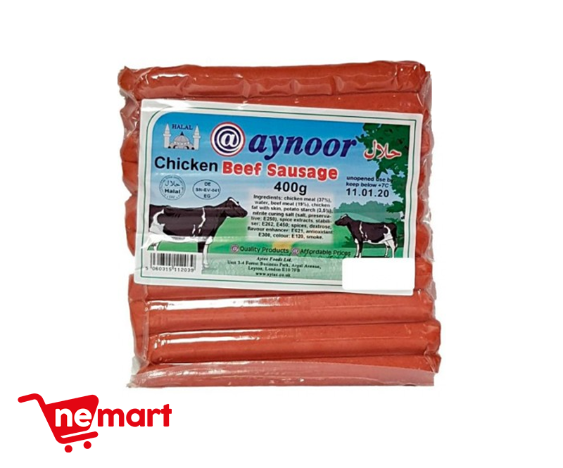 AYNOOR BEEF SAUSAGE 400G