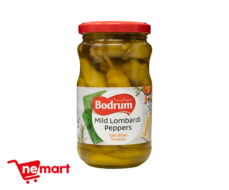 Bodrum Pickled Mild Lombardi Peppers 300g