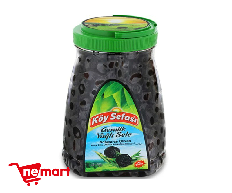 Koy Sefasi Gemlik Dogal Yagli Sele Black Olive 700g