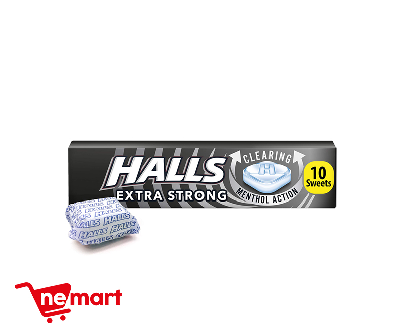 HALLS Extra Strong Clearing Menthol Action Sweets 33.5g