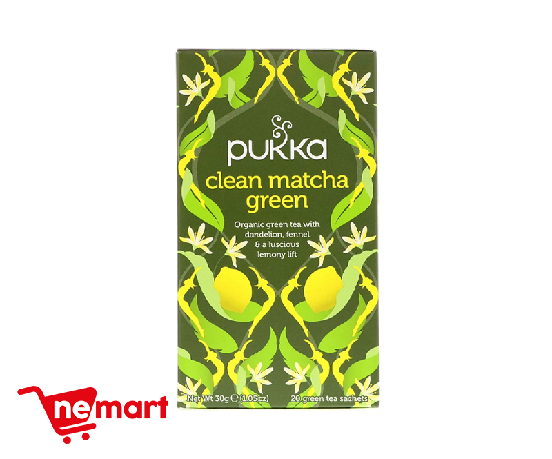 Pukka Clean Matcha Green Organic Herbal Tea 