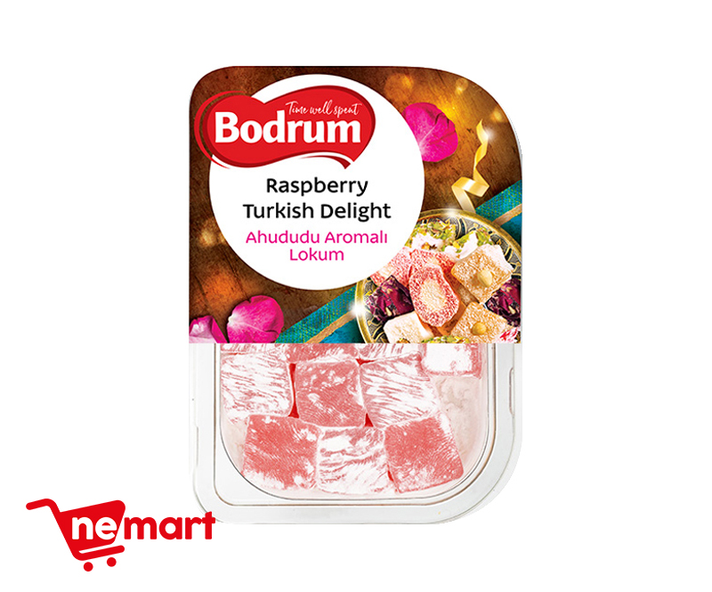 Bodrum Turkish Delight Raspberry 200g