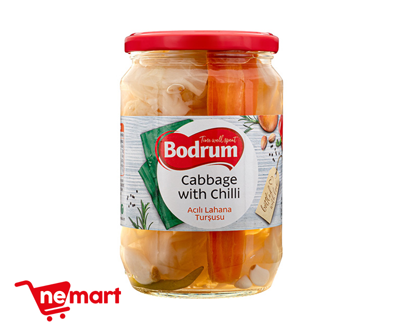 Bodrum Pickled Cabbage With Hot Pepper 1600g