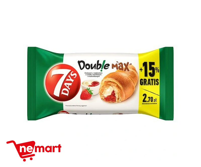 7DAYS DOUBLE MAX STRAWBERRY AND VANILLA 110G