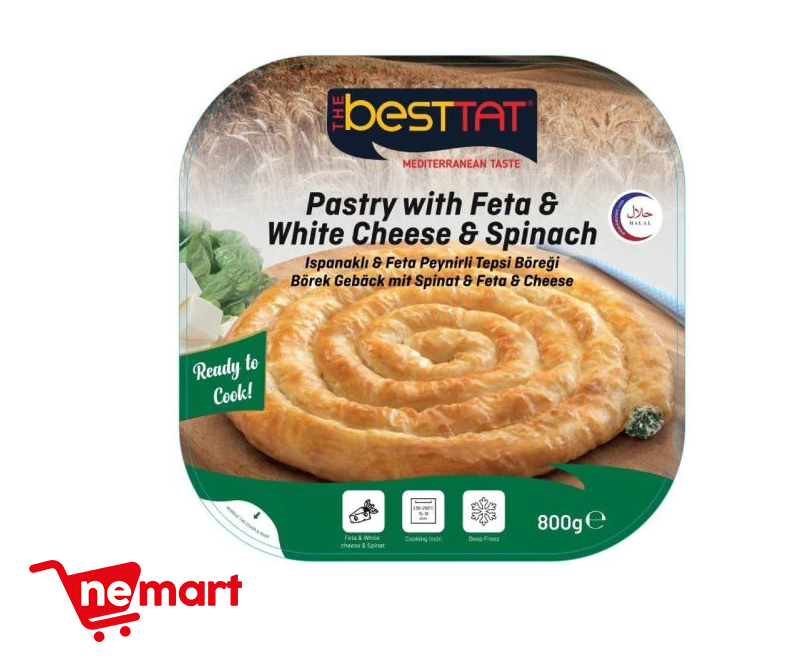 Besttat Pastry with Feta & White Cheese & Spinach 800G