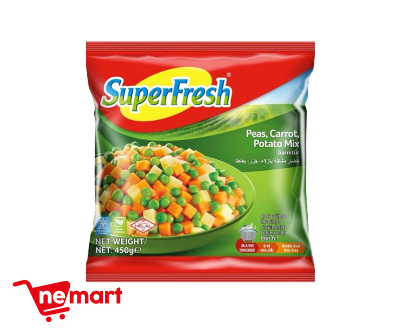 SUPERFRESH PEAS  CARROT MIX 450g