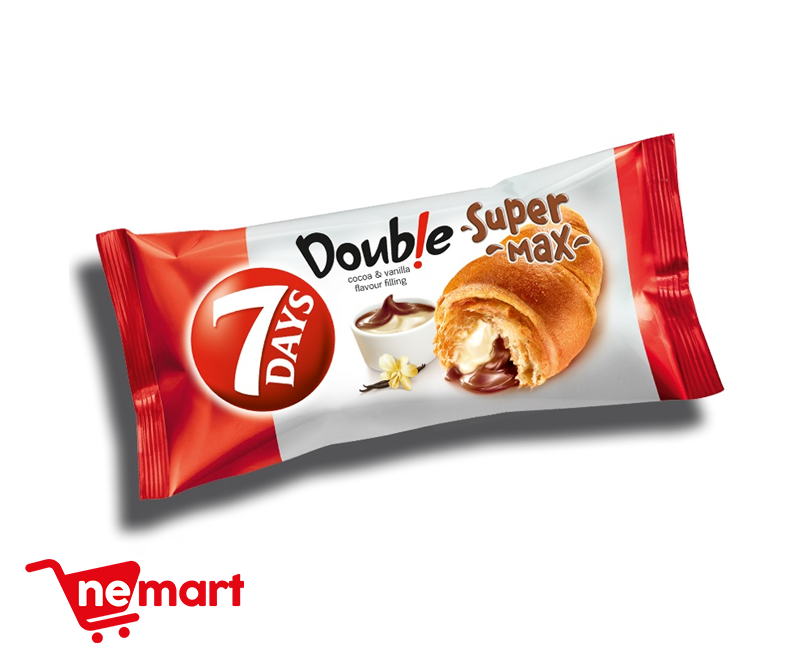 7DAYS SUPERMAX VANILLA 110gPolish Croissant made of puff pastry with a vanilla-flavored filling. A great snack for lunch.