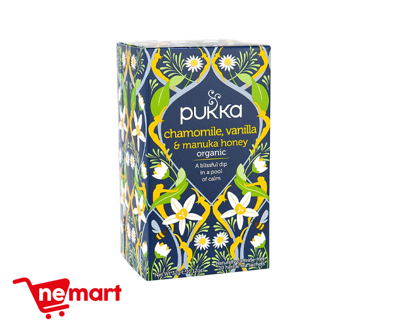 PUKKA ORG. CHAMOMILE VANILLA & MANUKA HONEY TEA 30GR X 20TB