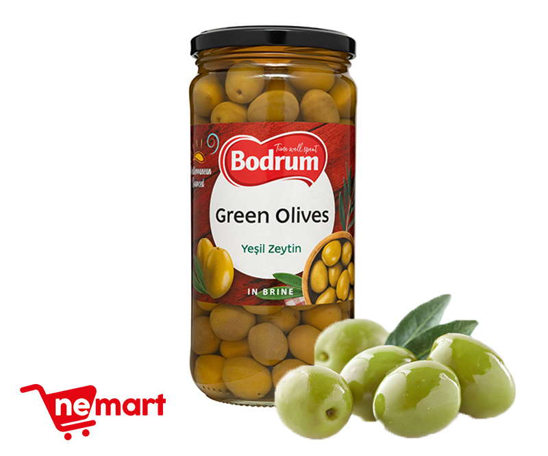Bodrum Whole Green Olives 680g