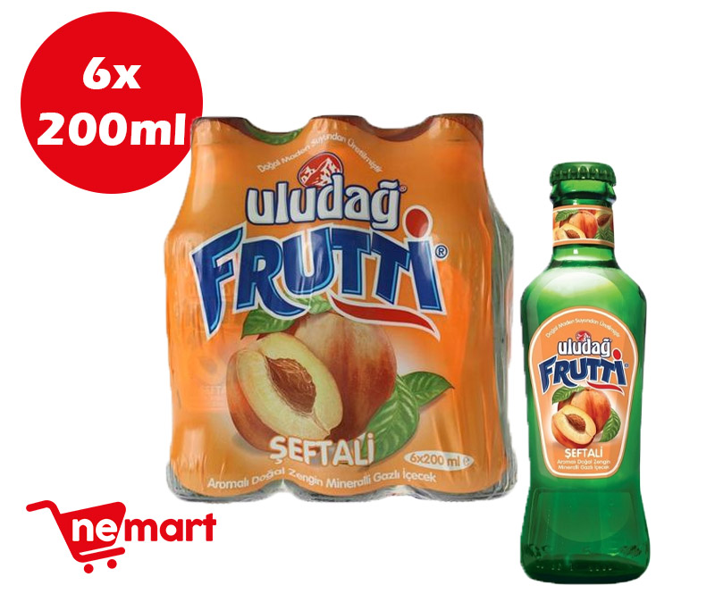 Uludag Frutti Peach / Seftalili Pack of 6 200ml
